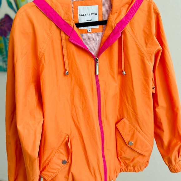 Larry Levine Sport Jacket in Colorful Orange with Pink Piping - Picture 3 of 5